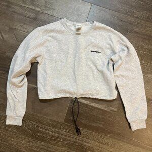 iets frans light gray cropped sweatshirt